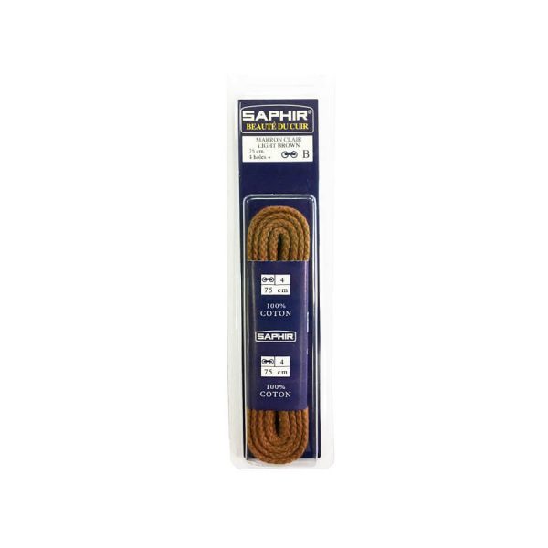 Круглые шнурки Saphir толстые 120см (03 светло-коричневый)