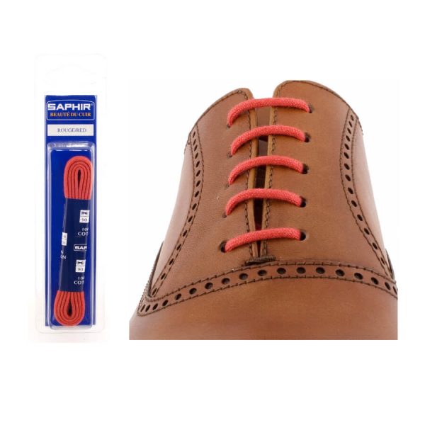 Круглые шнурки Saphir тонкие 45см (11 красный)