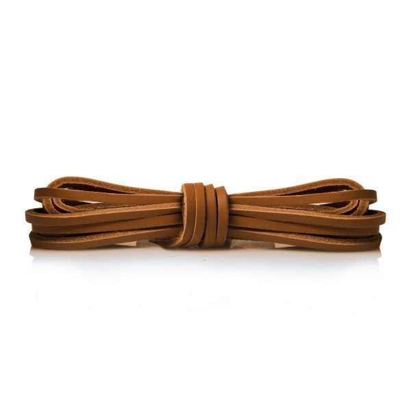 Кожаные шнурки Saphir 120см (39/700 светло-коричневый)