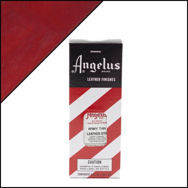 Темно-красный краситель для кожи Angelus Leather Dye 3 oz — Army Tan 010