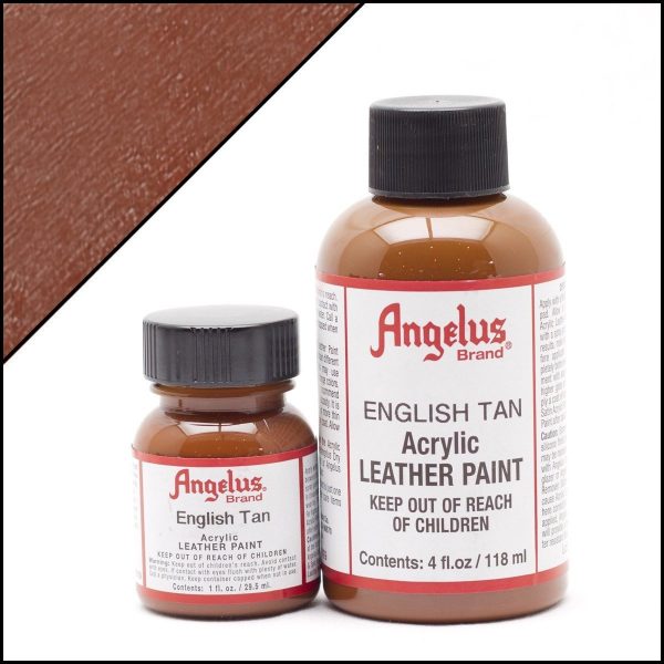 Светло-коричневая акриловая краска для обуви Angelus Acrylic 1 oz (29 мл) — English Tan 019