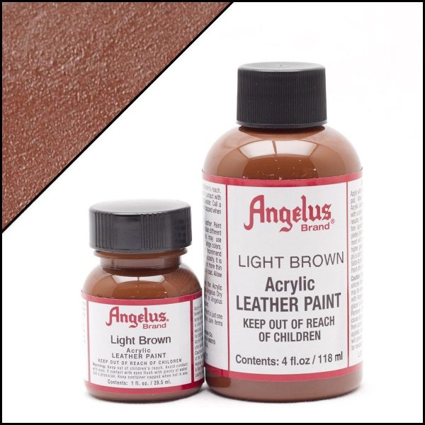 Светло-коричневая акриловая краска для обуви Angelus Acrylic 1 oz (29 мл) — Light Brown 021