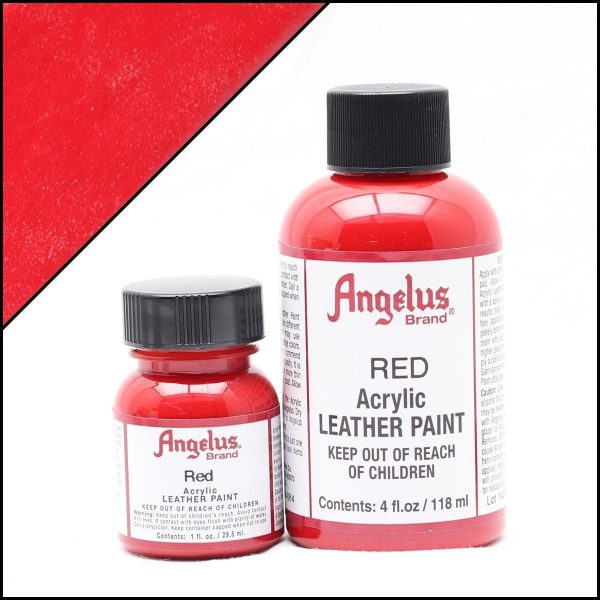 Красная акриловая краска для обуви Angelus Acrylic 1 oz (29 мл) – Red 064