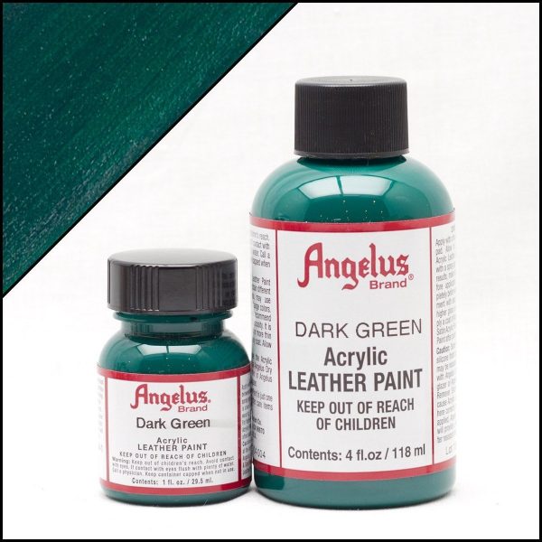 Темно-зеленая акриловая краска для обуви Angelus Acrylic 1 oz (29 мл) — Dark Green 171