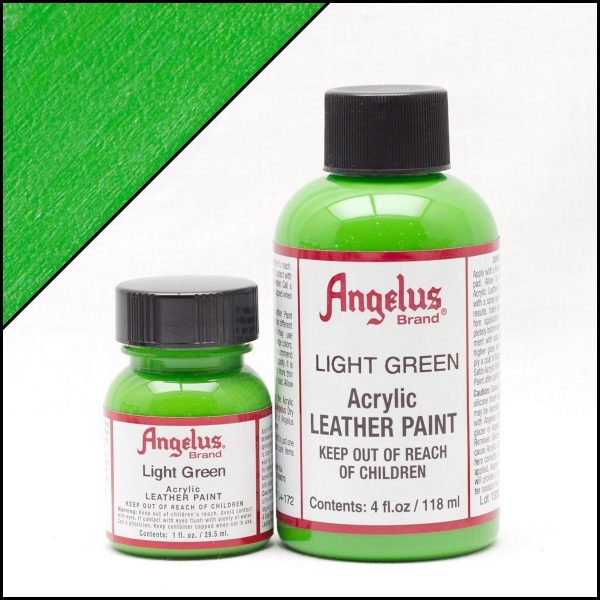 Светло-зеленая акриловая краска для обуви Angelus Acrylic 1 oz (29 мл) — Light Green 172
