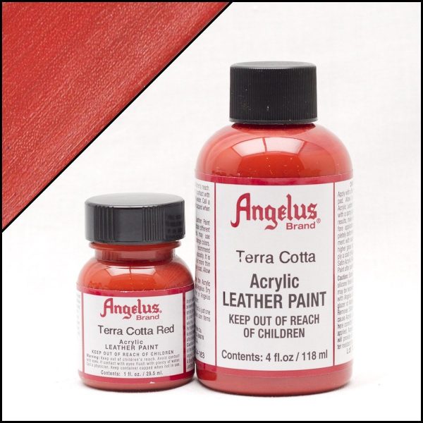 Рыжая краска для кожи Angelus 1 oz оттенка терракот, укрывная — Terra Cota 183