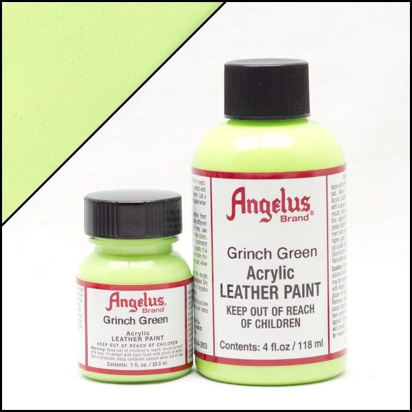 Кислотно-зеленая акриловая краска для обуви Angelus Acrylic 1 oz (29 мл) — Grinch Green 263