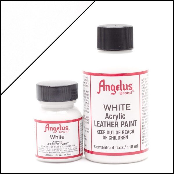 Белая акриловая краска для обуви Angelus Acrylic 4 oz (118 мл) — White 005