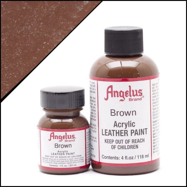 Коричневая акриловая краска для обуви Angelus Acrylic 4 oz (118 мл) — Brown 014