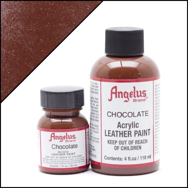 Коричневая акриловая краска для обуви Angelus Acrylic 4 oz (118 мл) — Chocolate 015