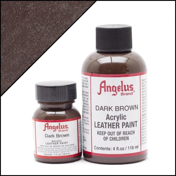 Темно-коричневая акриловая краска для обуви Angelus Acrylic 4 oz (118 мл) — Dark Brown 018