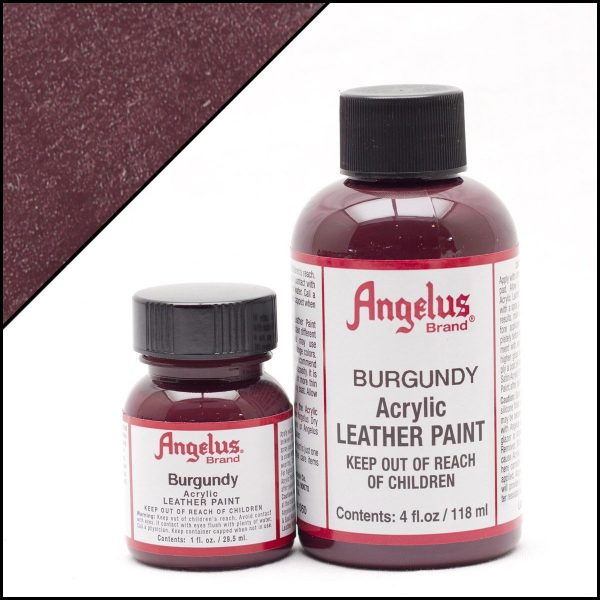 Бордовая акриловая краска для обуви Angelus Acrylic 4 oz (118 мл) — Burgundy 060