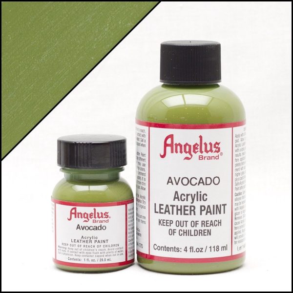 Зеленая акриловая краска для обуви Angelus Acrylic 4 oz (118 мл) — Avocado 170
