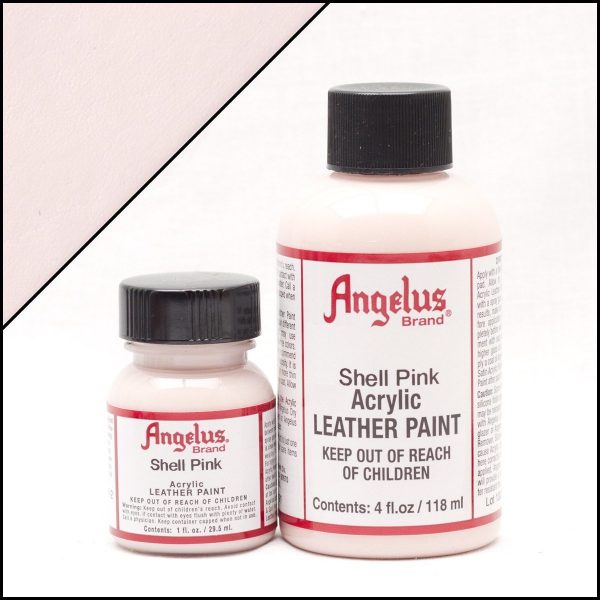 Бело-розовая акриловая краска для обуви Angelus Acrylic 4 oz (118 мл) — Snell Pink 191