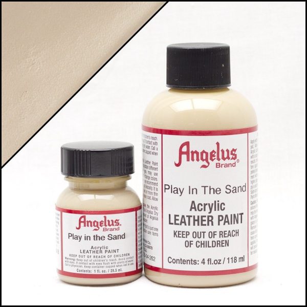 Кремово-бежевая акриловая краска для обуви Angelus Acrylic 4 oz (118 мл) — Play In The Sand 262