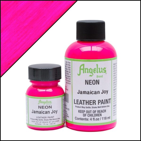 Кислотно-розовая фуксия неоновая краска Angelus Neon для кожи 1 oz (29 мл) — Jamaican Joy 122