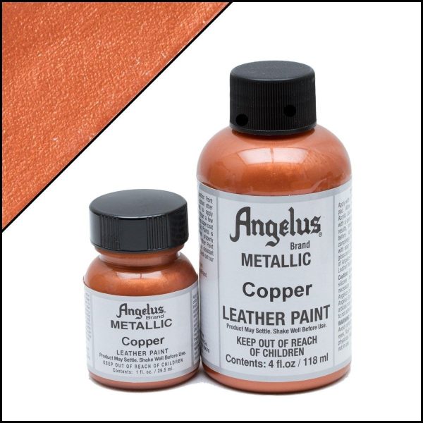 Медная краска металлик для обуви Angelus Metallic 4 oz (118 мл)