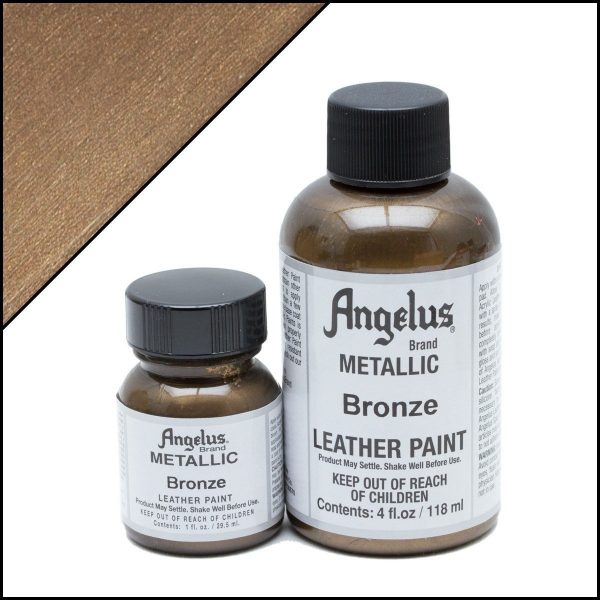 Бронзовая краска металлик для обуви Angelus Metallic 4 oz (118 мл)