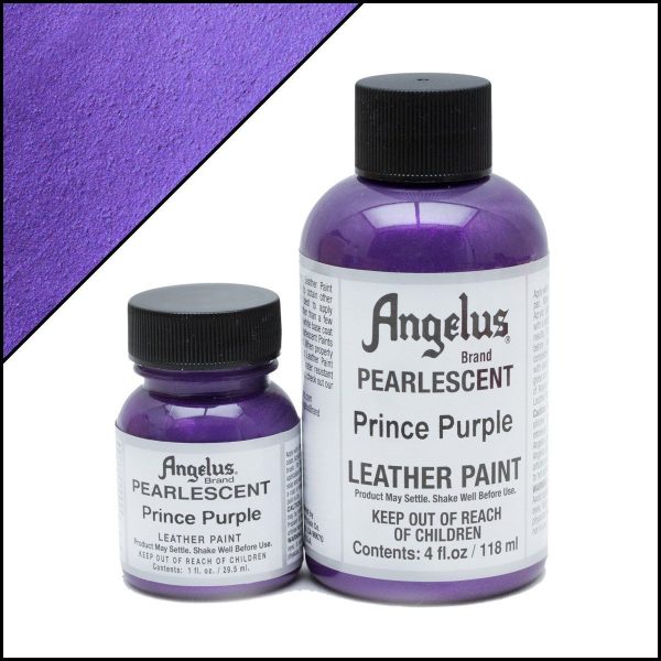 Фиолетовая перламутровая краска для обуви Angelus Pearlescent 1 oz — Prince Purple 453