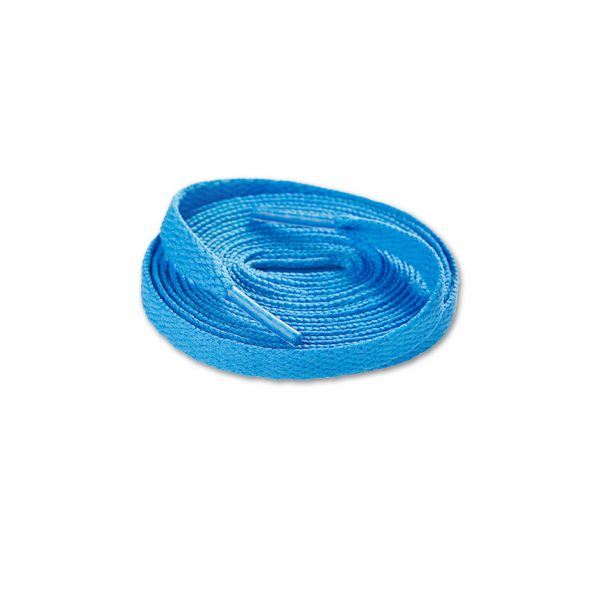 Шнурки плоские 120см — голубые, бирюзовые