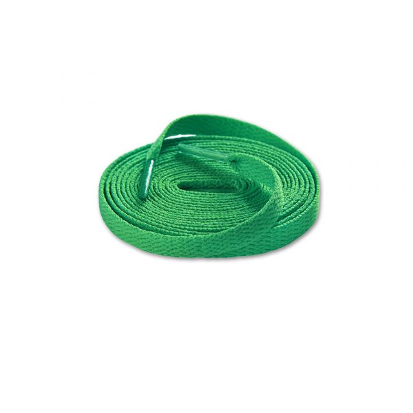 Шнурки плоские для обуви 120см — Зеленые