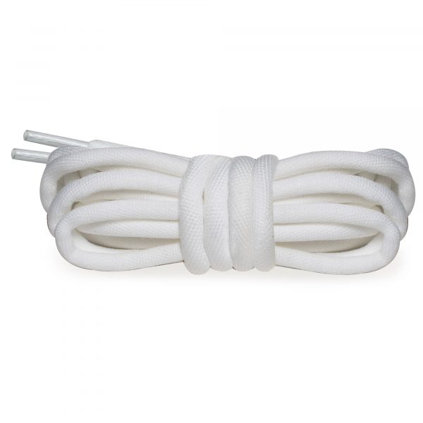 Шнурки круглые гладкие 120 см — Белые