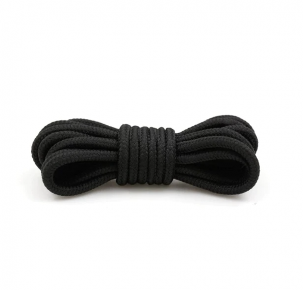 Шнурки круглые плетеные 120 см – Черный