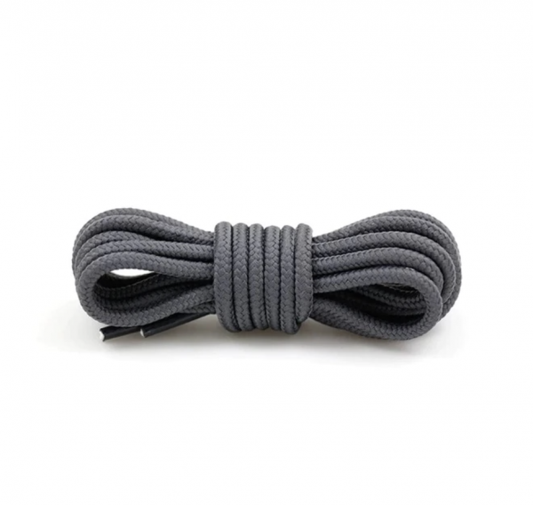 Шнурки круглые плетеные 120 см — Серый
