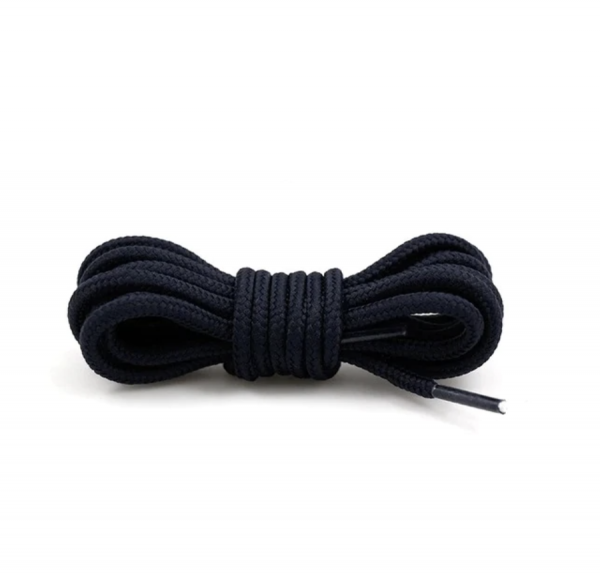 Шнурки круглые плетеные 150 см – Темно-синий