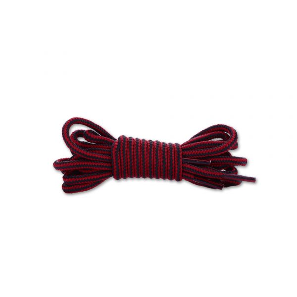 Шнурки круглые двухцветные 120 см — Красно-черные