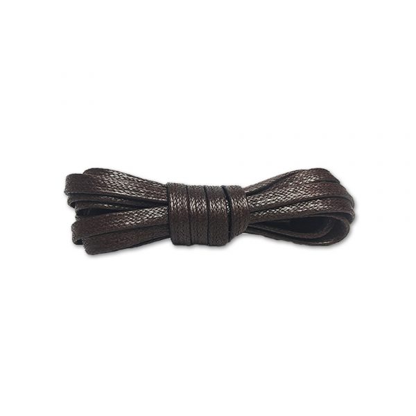 Шнурки плоские вощеные 90см – Темно коричневые