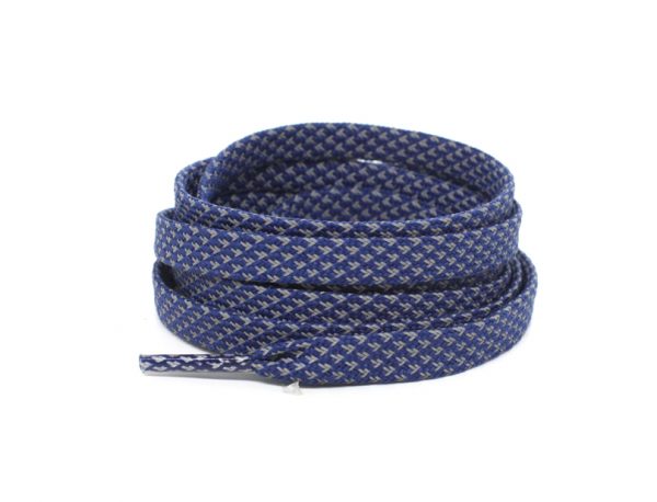 Светоотражающие шнурки плоские 120см — Синие