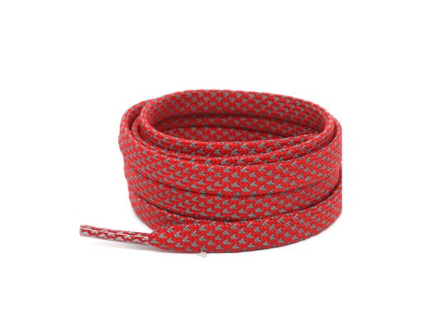 Светоотражающие шнурки плоские 120см — Красные