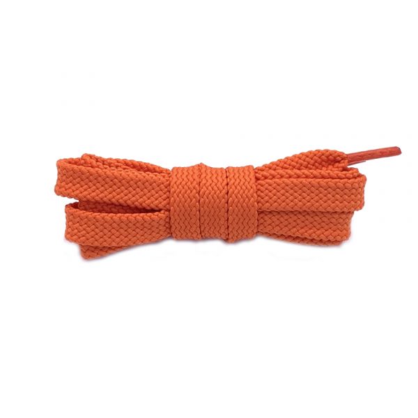 Шнурки плоские широкие 120 см — Оранжевые