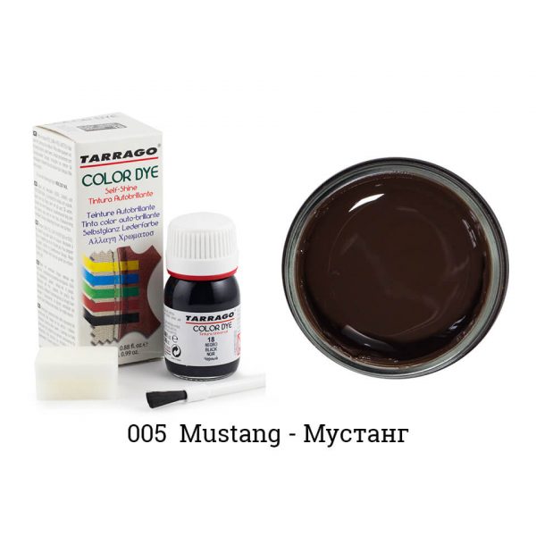 Краситель Tarrago Color Dye для гладкой кожи, коричневый мустанг