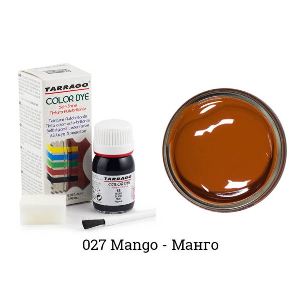 Краситель Tarrago Color Dye для гладкой кожи, красное манго