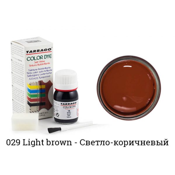 Краситель Tarrago Color Dye для гладкой кожи, светло-коричневая