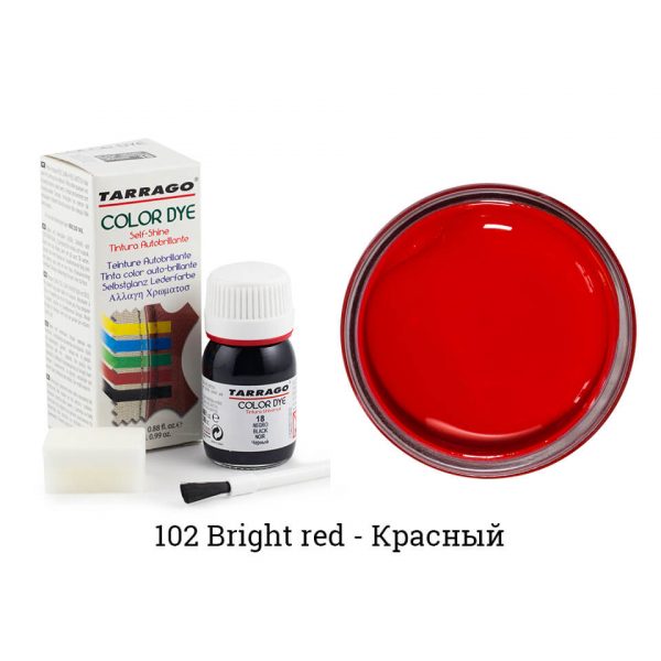 Краситель Tarrago Color Dye для кожи и текстиля, красная (102)