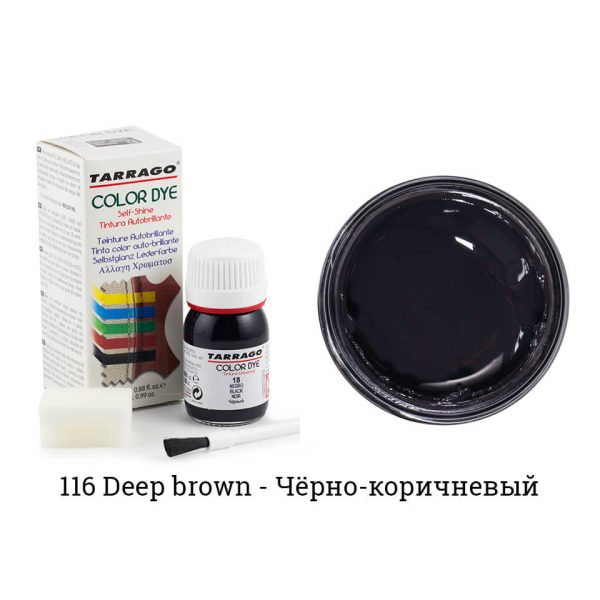 Краситель Tarrago Color Dye для кожи и текстиля, черно-коричневая