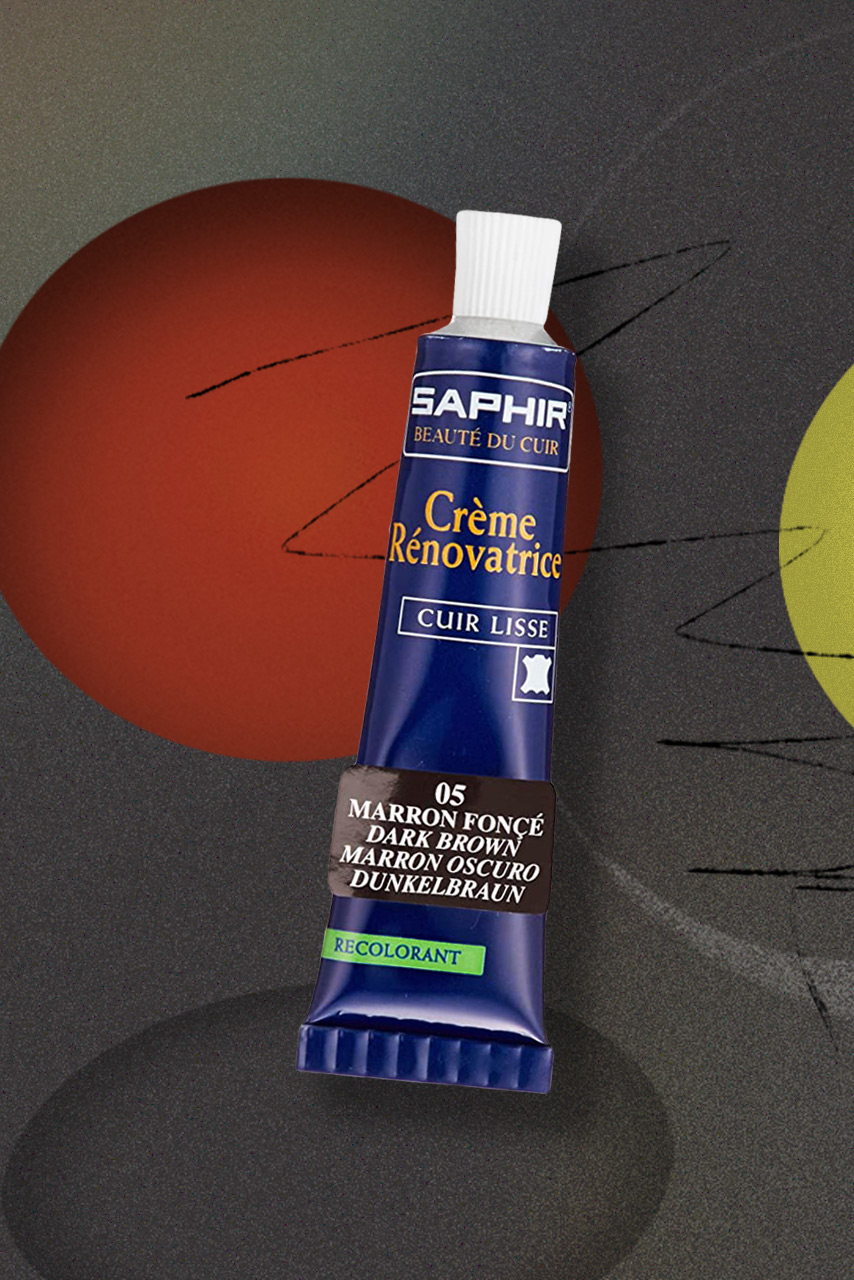 Saphir Renovating Cream — универсальное средство для ремонта чего угодно из эко- и натуральной кожи.